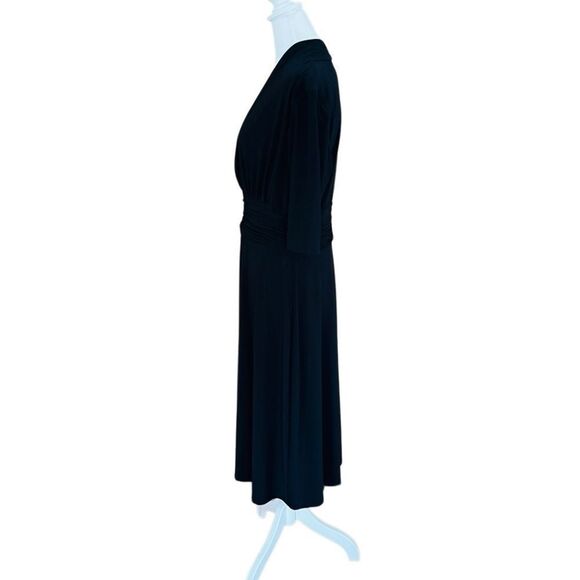 Evan Picone Surplice Neckline Ruched Waist Dress Size 14. - Picture 6 of 10